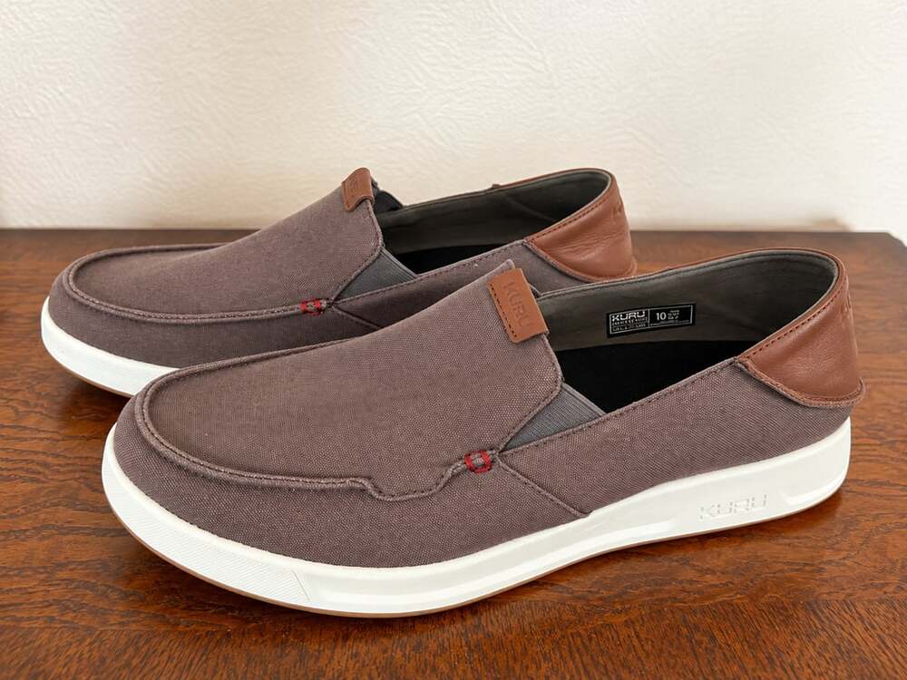 KURU Surge U-Throat Canvas Slip-On Shoes Brown Men's Size 10